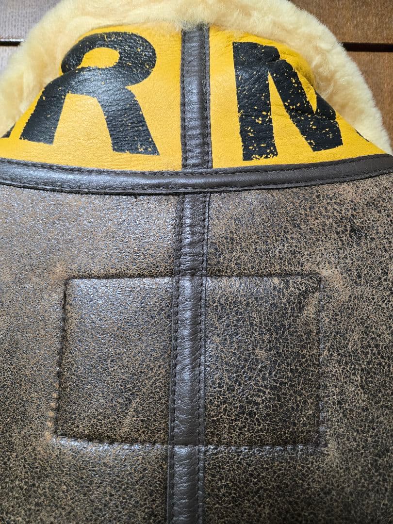 19AW 定価16万 AVIREX B-3 AMC ムートン 羊革