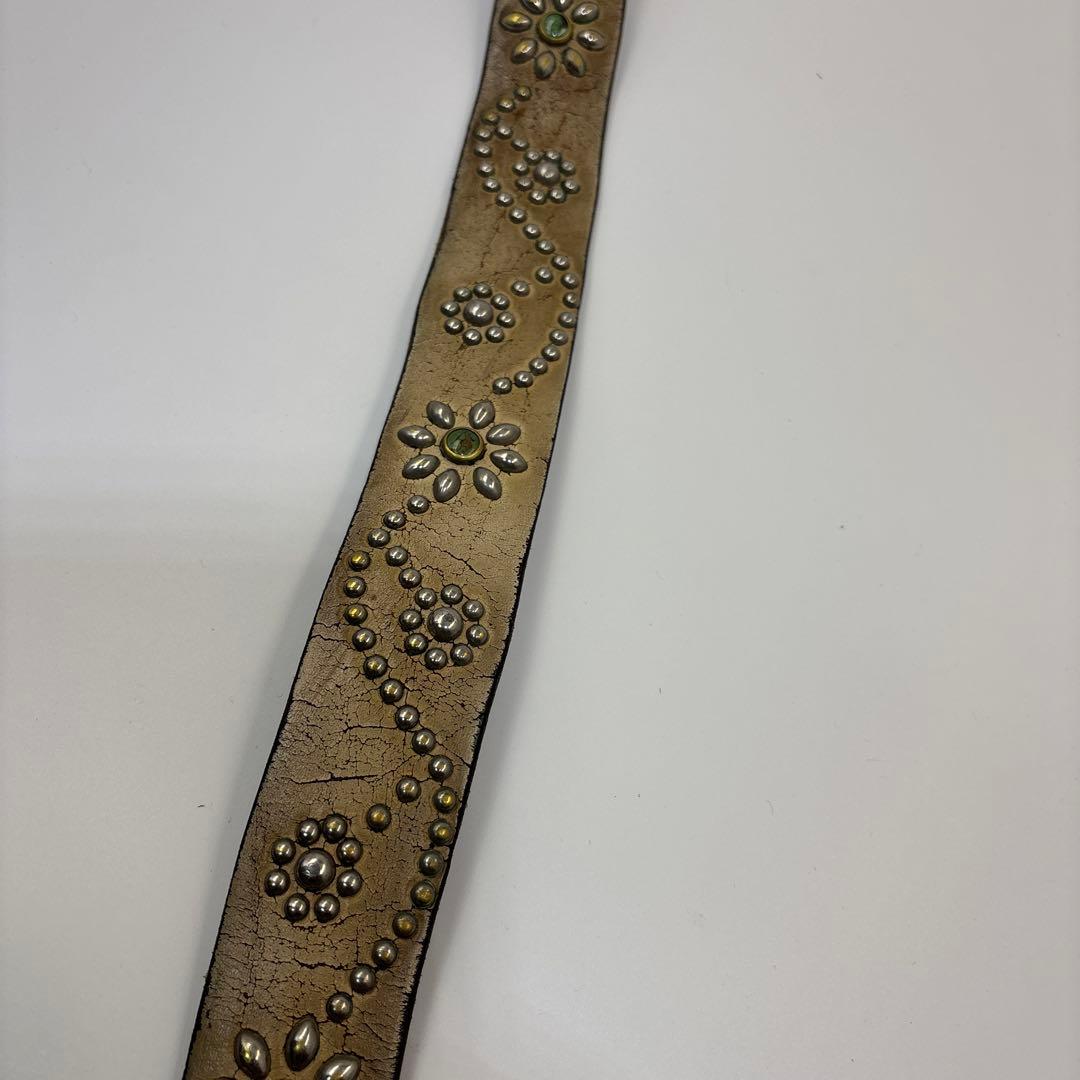 HTC フラワーベルト 32 花スタッズ ジョディバイン レザー