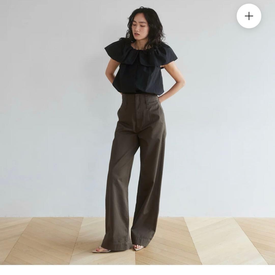 searoomlynn ハイウエストLOOSEチノトラウザー