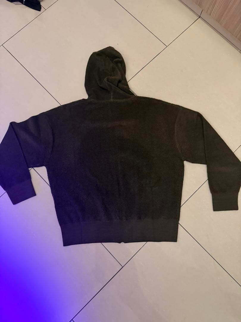 限定セール上品質⚫︎未使用ロエベオリーブグリーン仕様⚫︎ニットジップパーカー⚫︎XL