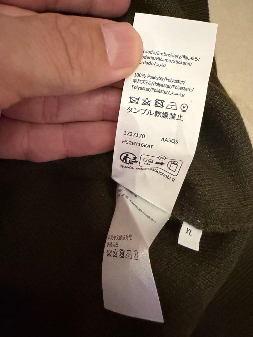 限定セール上品質⚫︎未使用ロエベオリーブグリーン仕様⚫︎ニットジップパーカー⚫︎XL