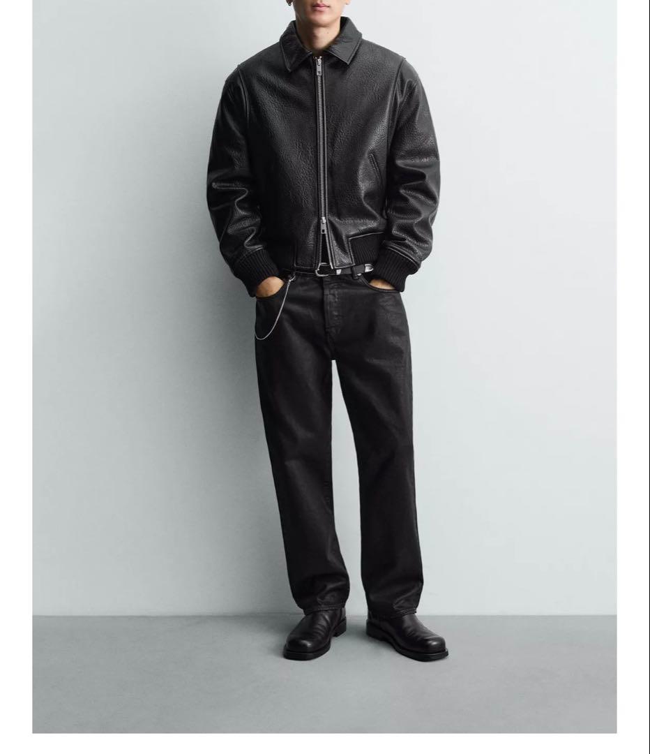 ZARA 完売品 フェイクレザーパフジャケット S