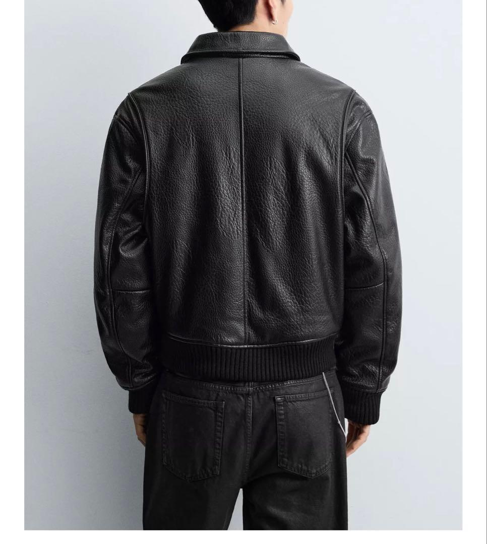 ZARA 完売品 フェイクレザーパフジャケット S