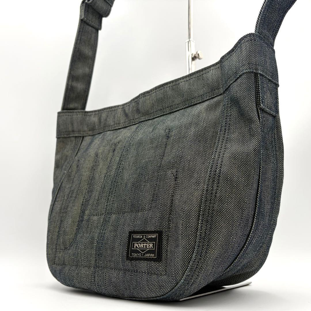 ポーター ディーパー ショルダーバッグ インディゴ デニム 男女兼用 お出かけ