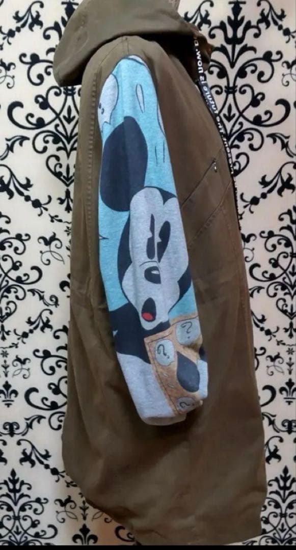 1回着 Desigual Disny ミッキーコラボ モッズコート