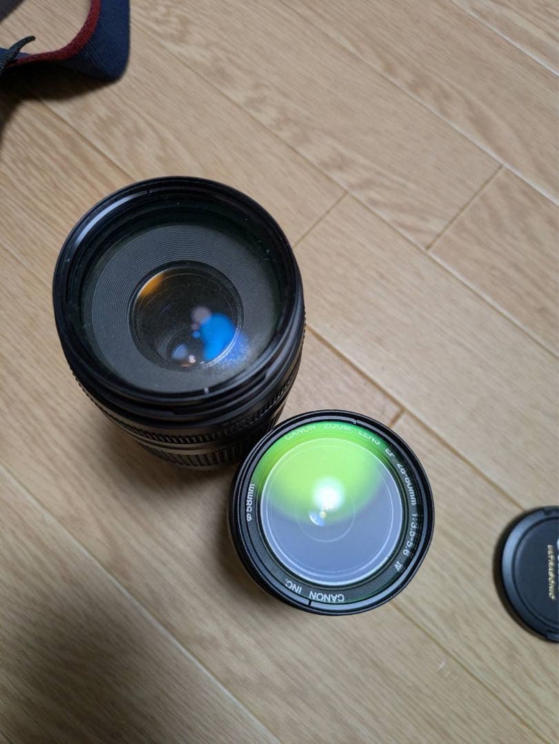 (ジャンク品)Canon EOS kiss一眼レフフィルムカメラ レンズ2本付き