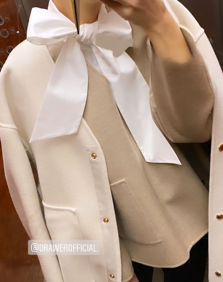 Drawer ケヌキVネックサイドポケットプルオーバー 36