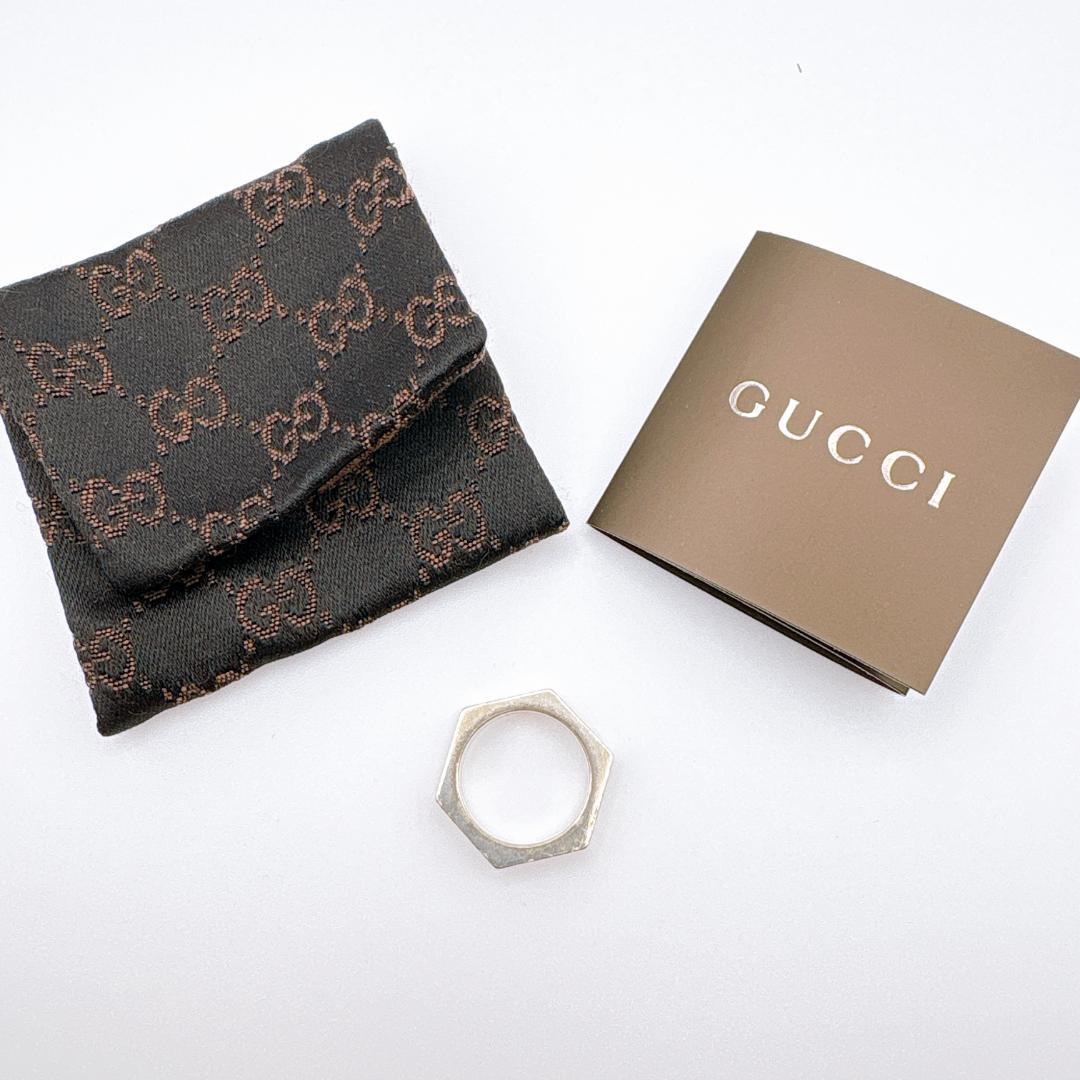 な*み様 【GUCCI】シルバー 六角 ヘキサゴン vintageリング 指輪