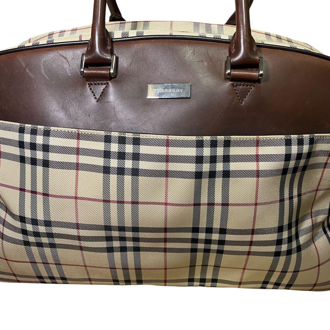 美品✨ バーバリー　ボストン　ワンマイルバッグ　ノバチェック　ベージュ