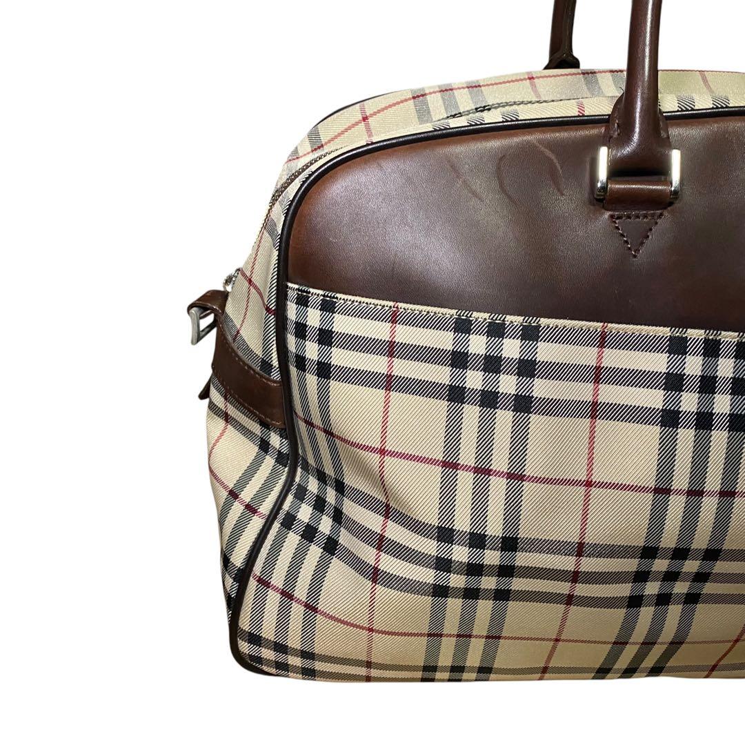 美品✨ バーバリー　ボストン　ワンマイルバッグ　ノバチェック　ベージュ