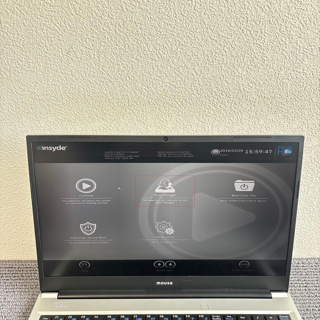 Windowsノート本体 Mouse computer B5-i7ICLAS i7-1065G7