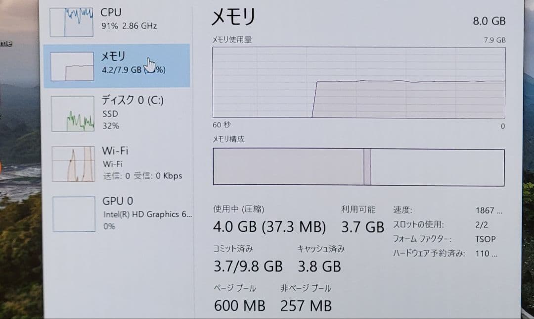 Windowsノート本体 Let's note cf-sz6 i5 7300U 8GB 240GB