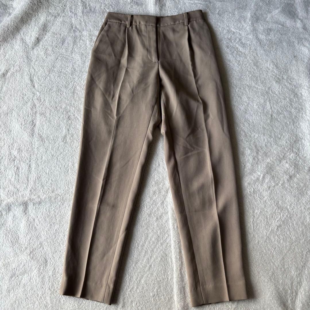 ✨️美品✨️ PLST プラステ スーツ ノーカラー ベージュ XS ストレッチ