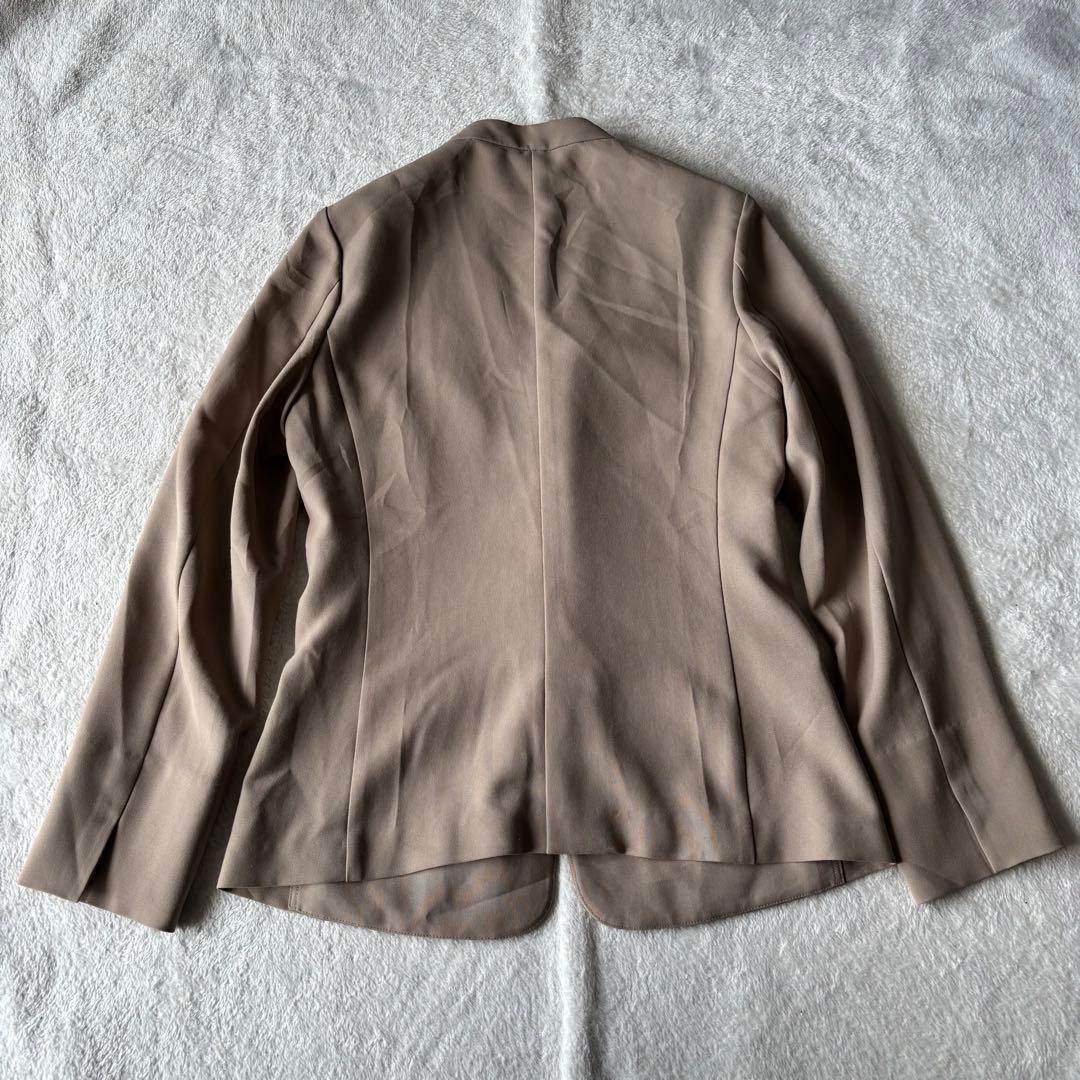 ✨️美品✨️ PLST プラステ スーツ ノーカラー ベージュ XS ストレッチ