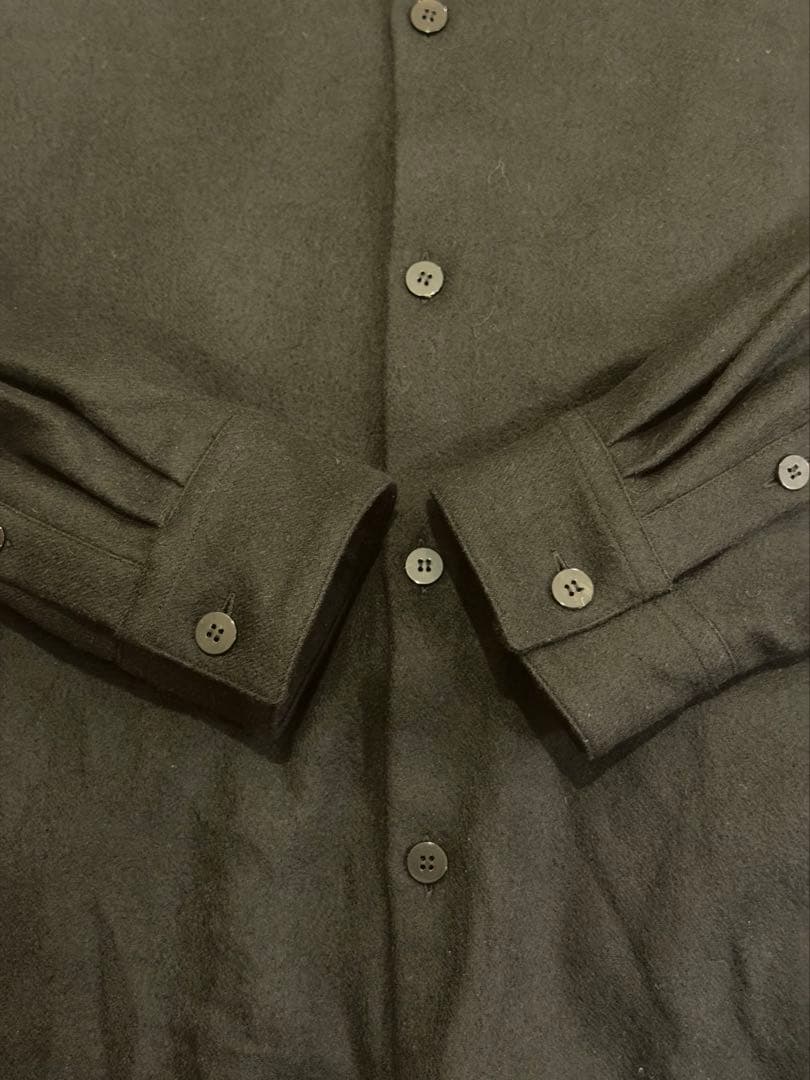 美品OVERCOAT WOOL FLANNEL HOODIE OVERSHIRT