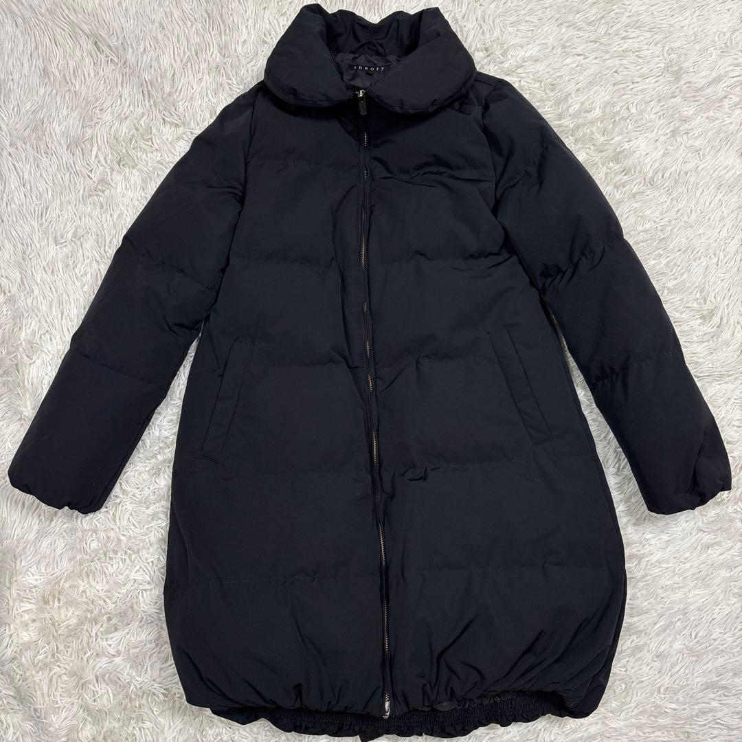 ✨美品✨ theory ダウンコート コクーンシルエット ショールカラー M 黒