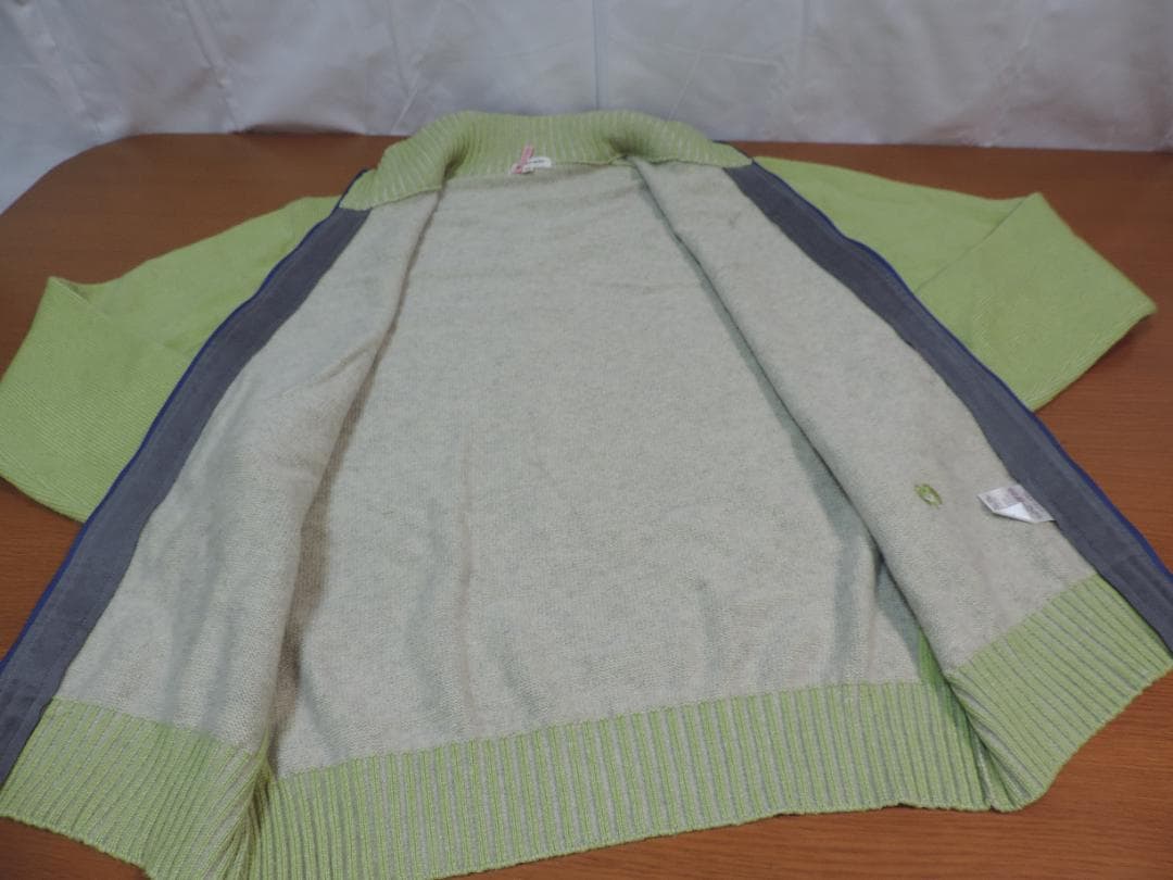 ミラショーン　Mサイズ　グリーン系　カシミヤ100%ブルゾン　413A