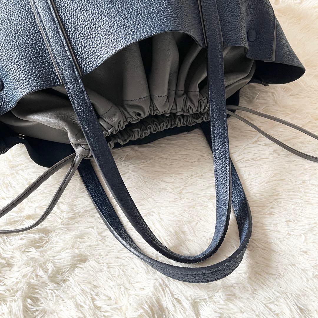 美品✨MAISON TAKUYAメゾンタクヤ　トートバッグ　ネイビー　レザー