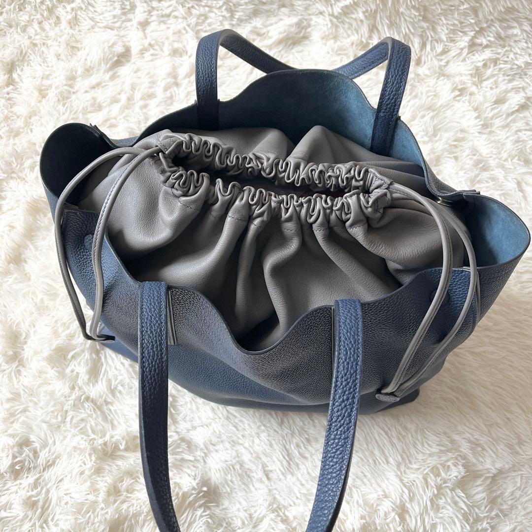 美品✨MAISON TAKUYAメゾンタクヤ　トートバッグ　ネイビー　レザー