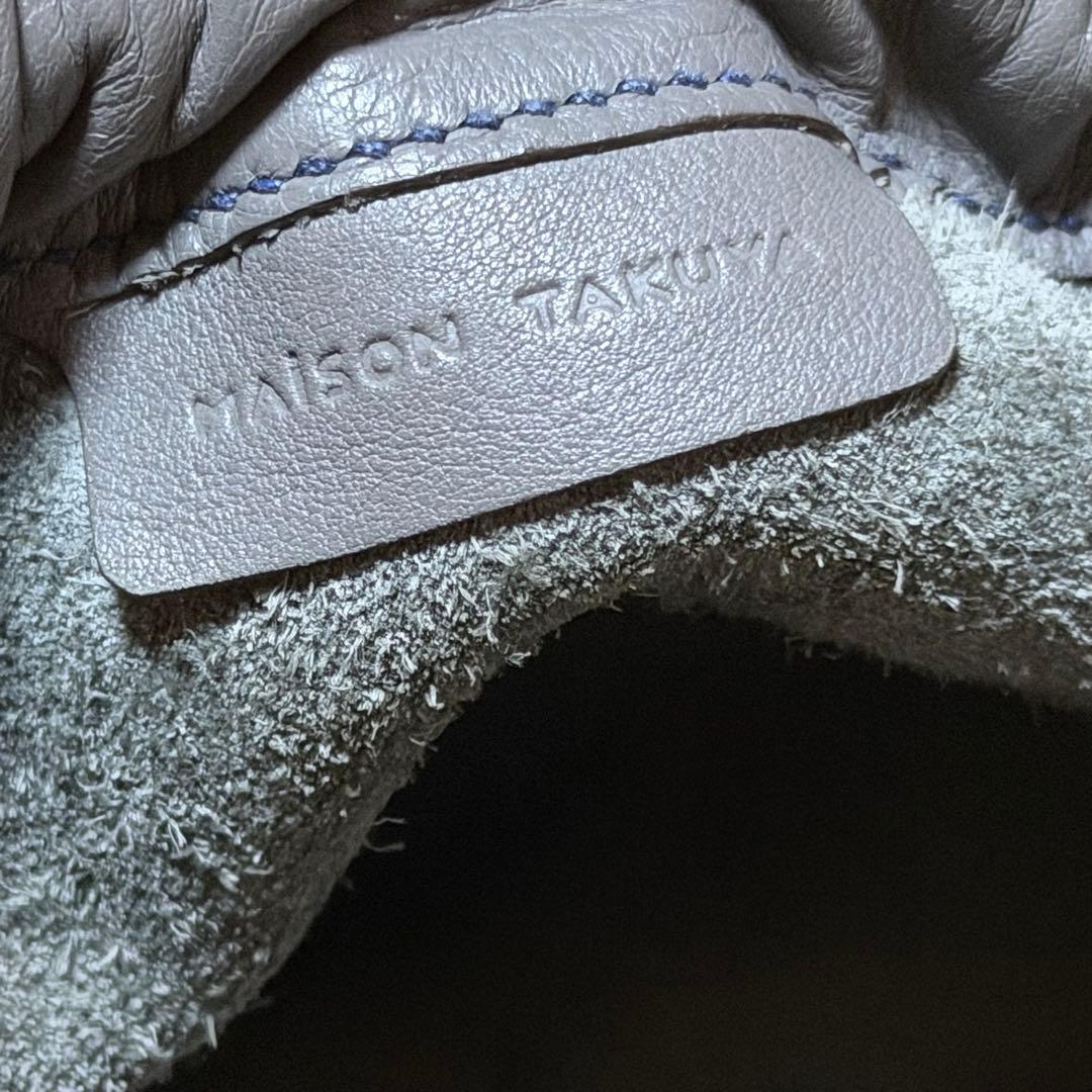 美品✨MAISON TAKUYAメゾンタクヤ　トートバッグ　ネイビー　レザー