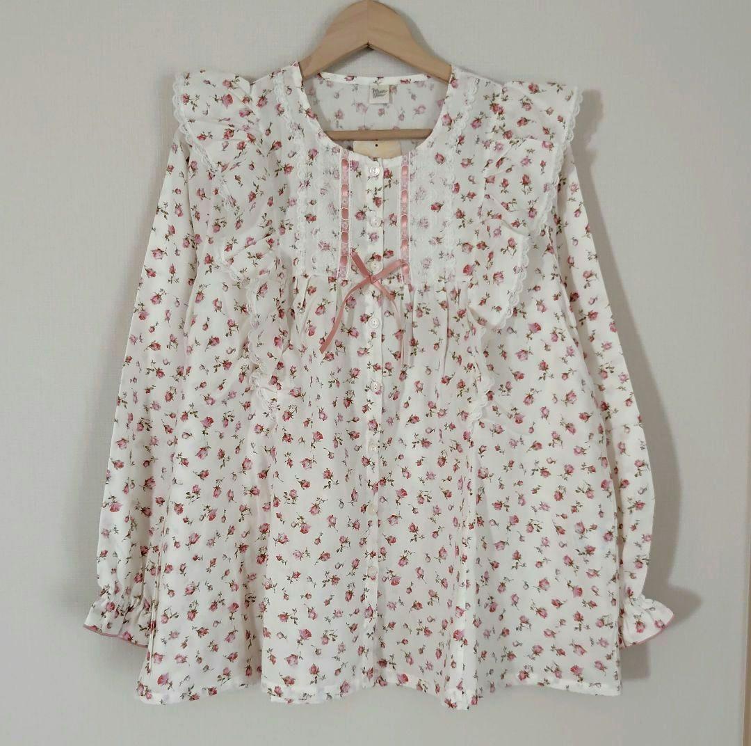 新品・ナルエームーンタン　50／ダブルガーゼ　プティローズ　パジャマ