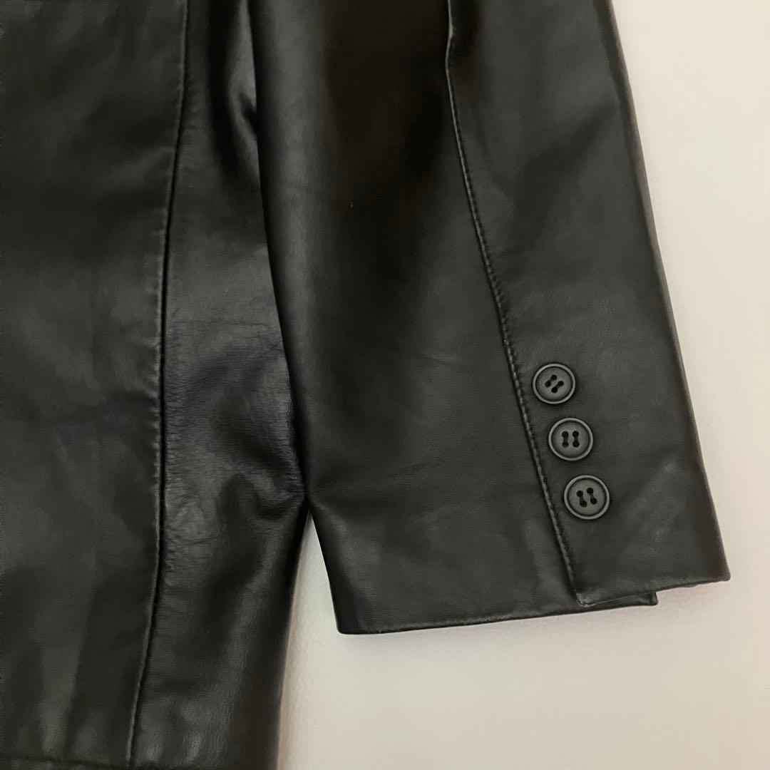 DAN VALENTINO 馬革　レザーテーラード　高級　2ボタン　ブラック