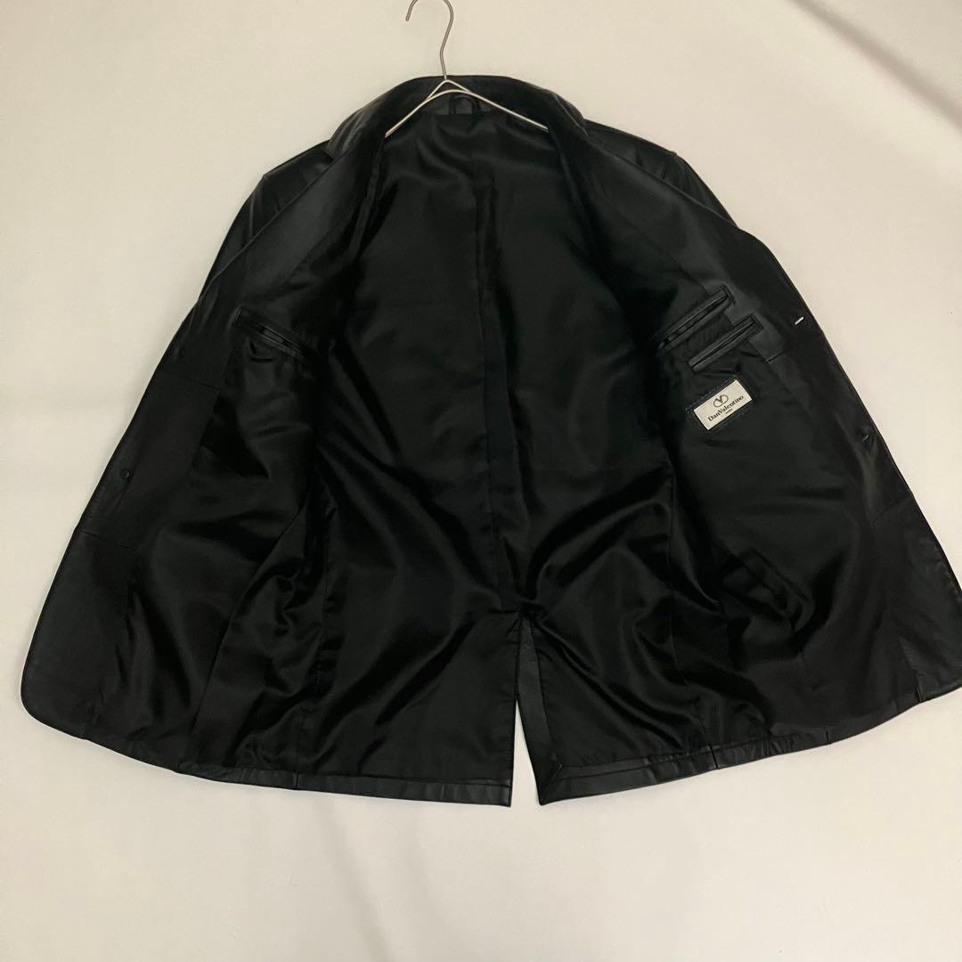 DAN VALENTINO 馬革　レザーテーラード　高級　2ボタン　ブラック