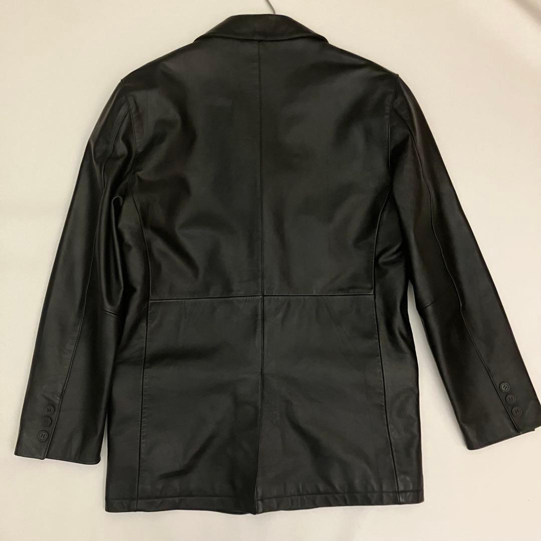 DAN VALENTINO 馬革　レザーテーラード　高級　2ボタン　ブラック