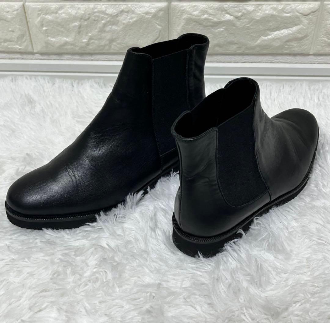 美品 ファビオルスコーニ サイドゴアブーツ ビブラムソール ブラック 23.5