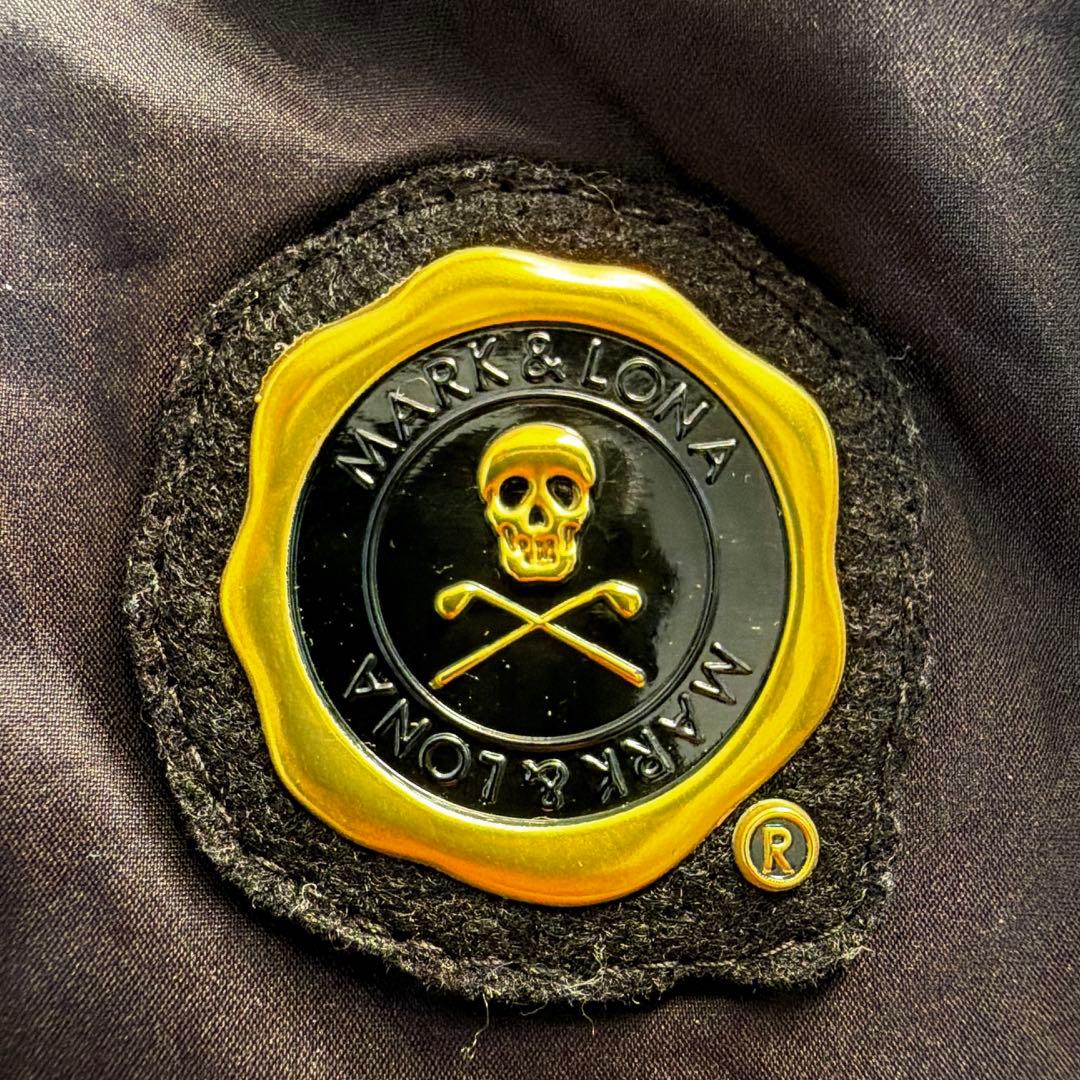 マークアンドロナ ドライバーズニット ナイロンニット切替え ブラック Mサイズ