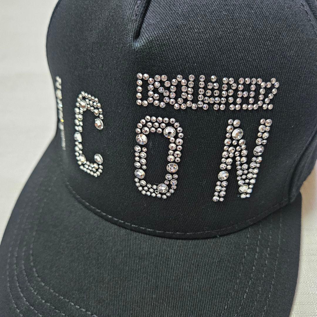 Dsquared2 ディースクエアード ラインストーンロゴキャップ