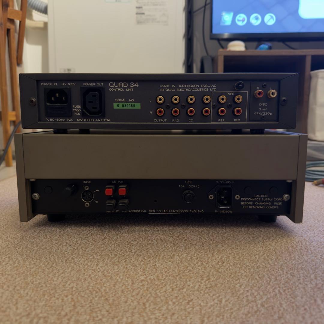 【RCA・100V仕様】QUAD 34 & 405 アンプセット【通電確認済】