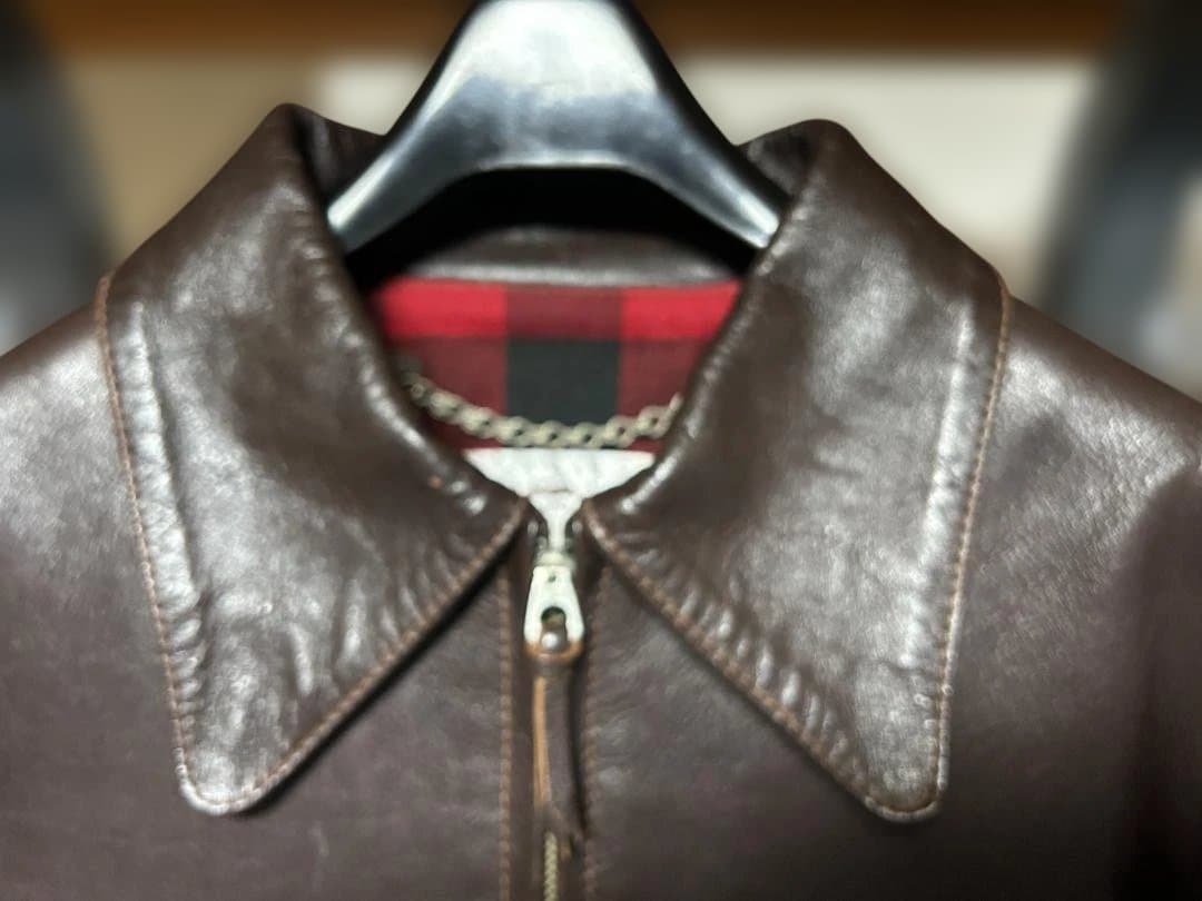 High Notch（ハイノッチ）ホースハイド レザーイダース 古着 38