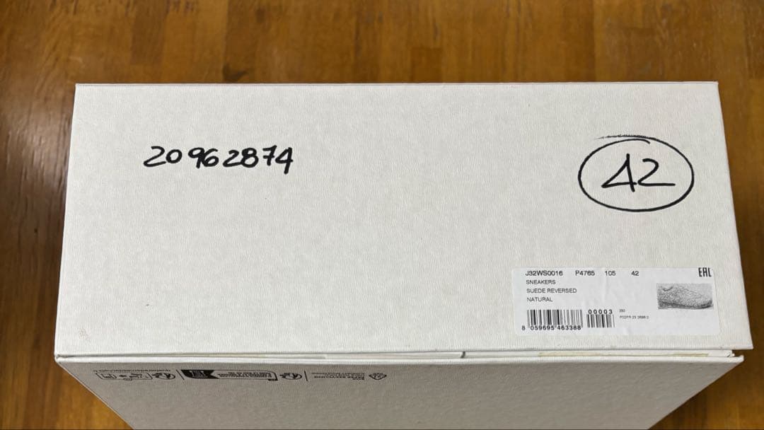 JIL SANDER スエード スニーカー ホワイト 42