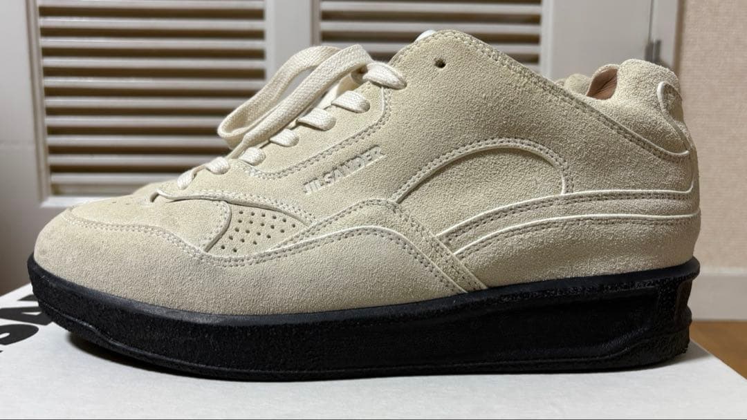 JIL SANDER スエード スニーカー ホワイト 42
