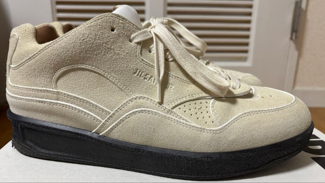 JIL SANDER スエード スニーカー ホワイト 42