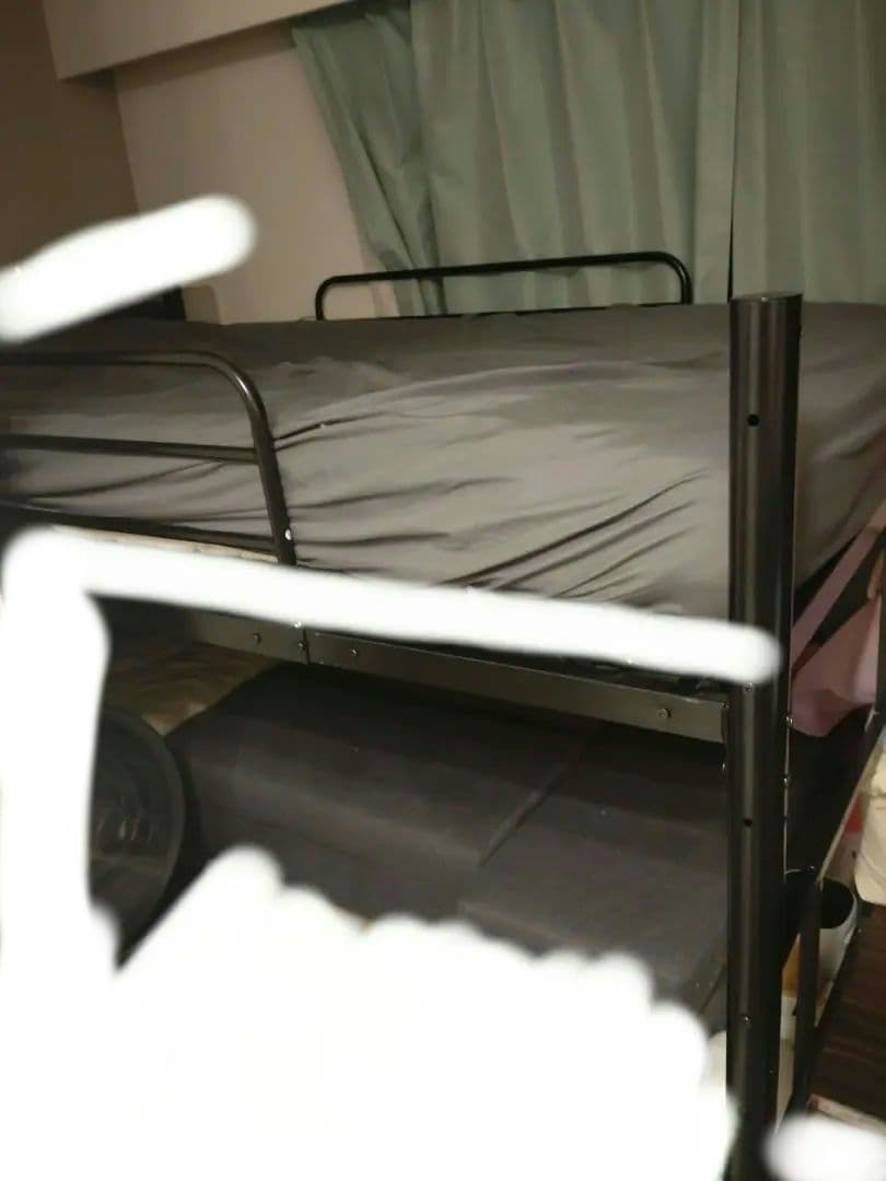 【美品】ローロフトベッド 階段付き セミダブル 黒 【引き取り優先】