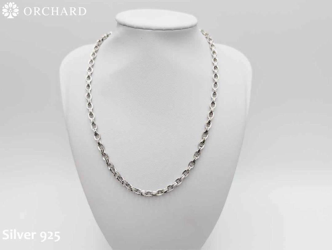 匿名配送/シルバー925/ネックレス/ペーパーチェーン45cm