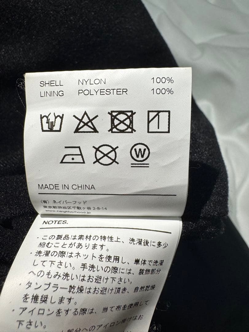 NEIGHBORHOOD コーチジャケット ブラック 211TSNH-JKM01