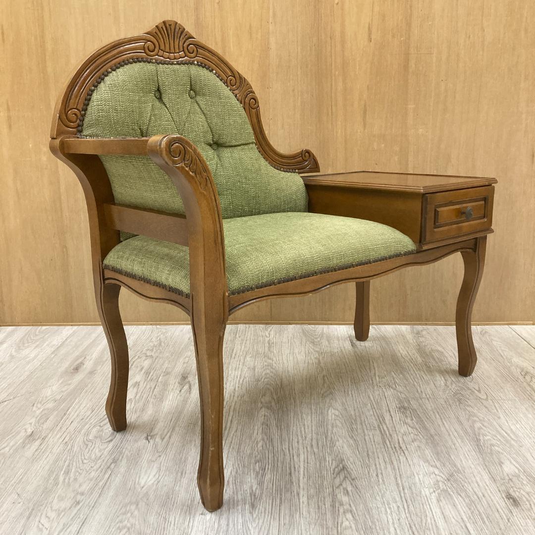 アンティーク調　猫脚　テレフォンベンチ　クラシック