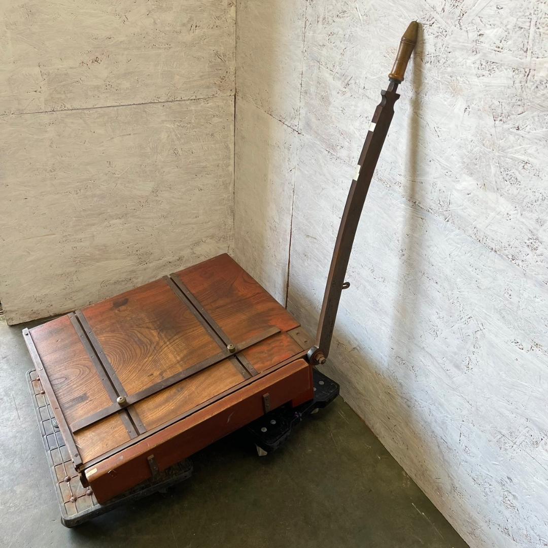 木製裁断機 紙切り台 アンティーク ペーパーカッター 昭和レトロ Y0387