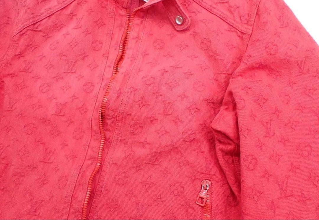 ルイヴィトン　ジャケット ブルゾン シングル　赤　サイズ52