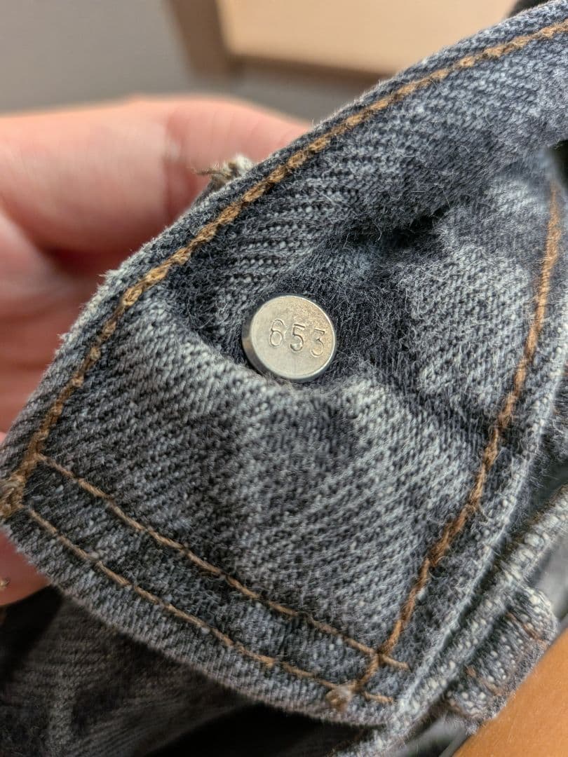 80s　501 先染め　ブラック　ヴィンテージ