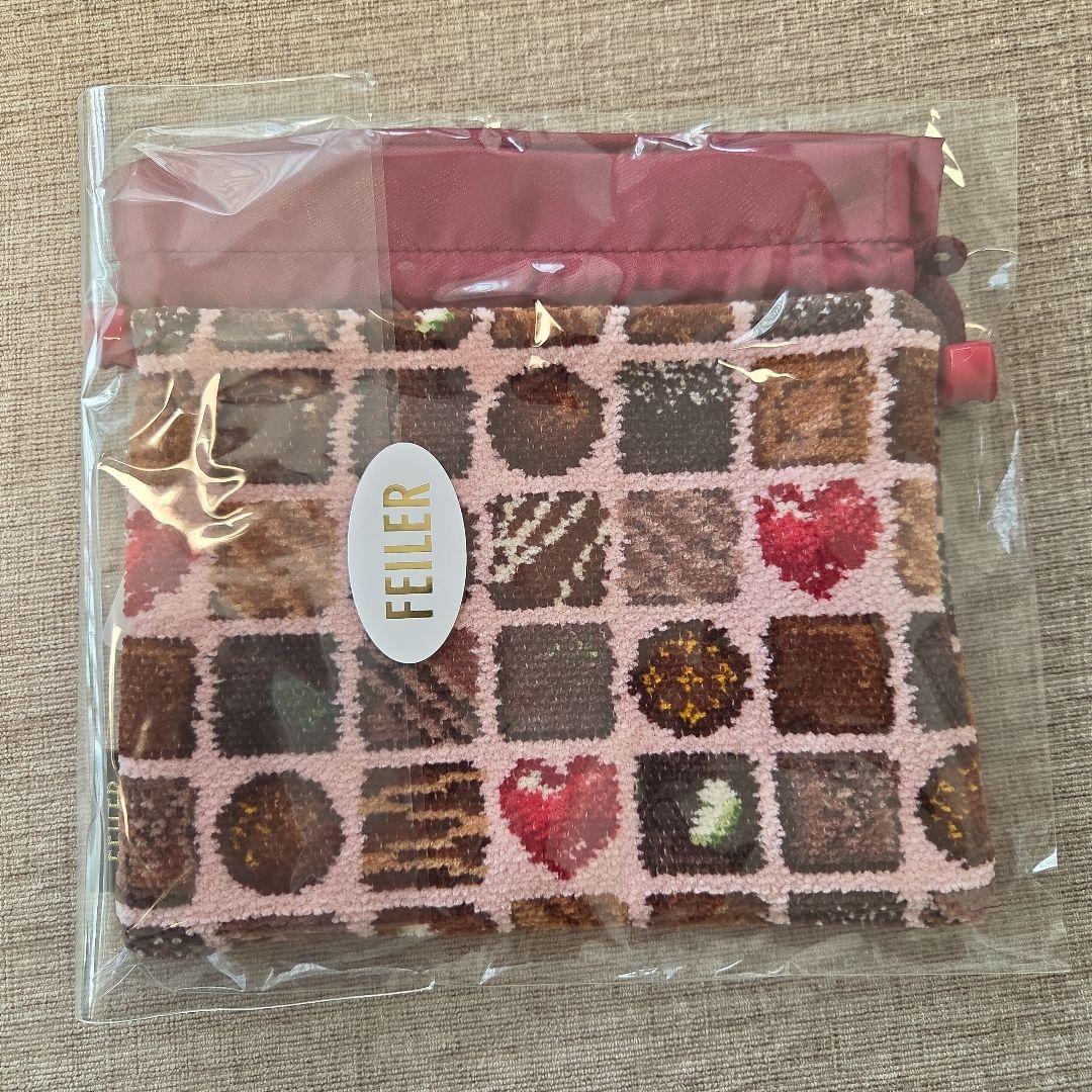 め*ろ様 【新品 WEB限定 完売】FEILER コフレドゥショコラ 巾着 ペー