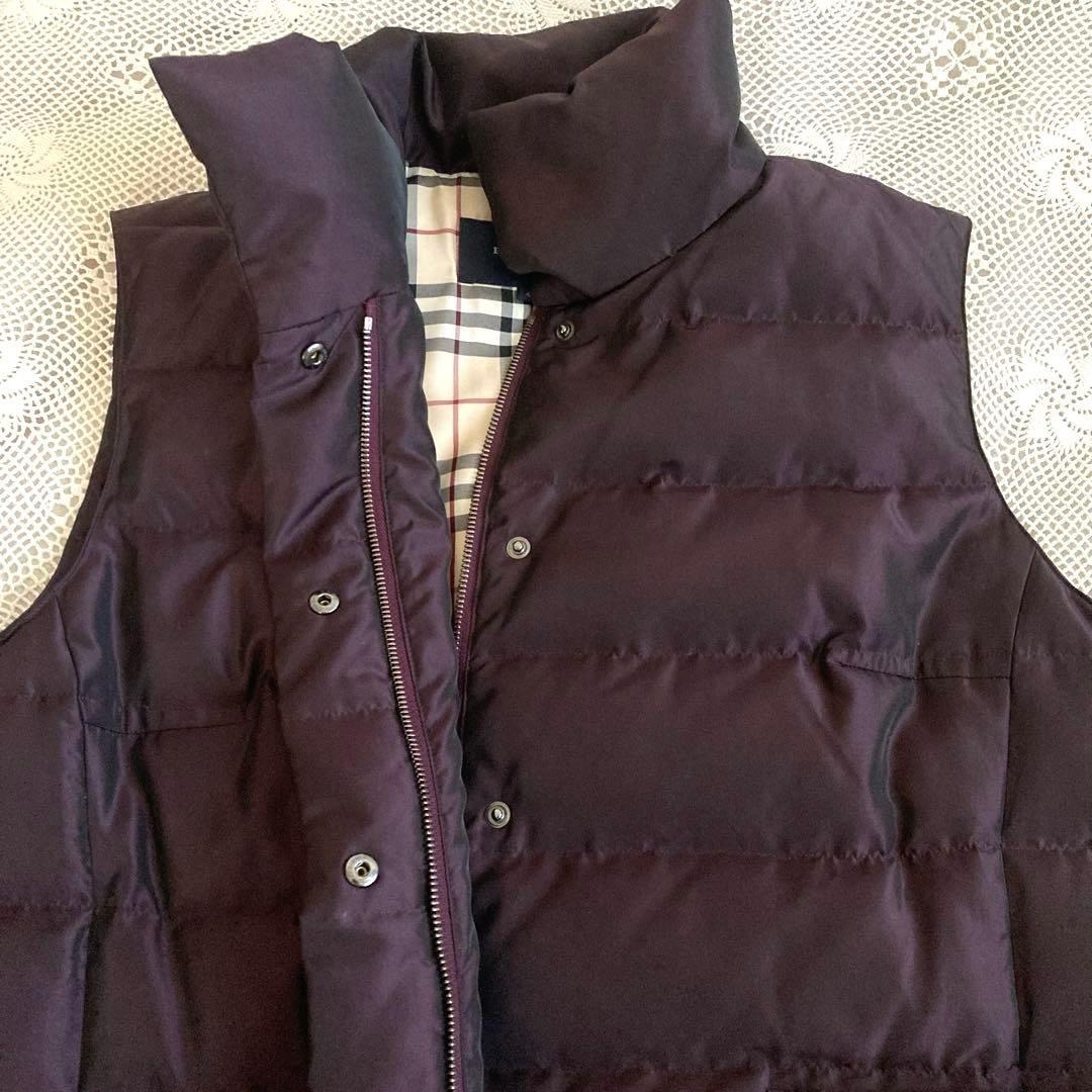 BURBERRY ダウンベスト 46 ダークパープル