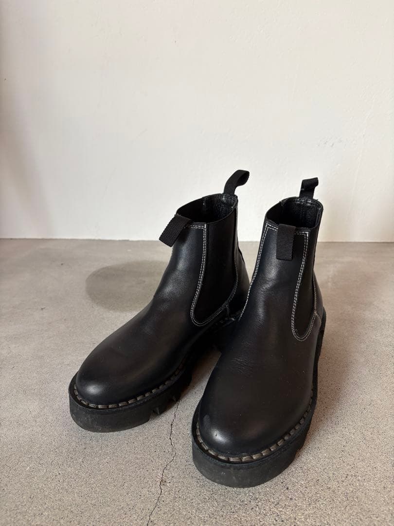 SOFIE D'HOOREソフィードール 37 ブラック サイドゴアブーツ