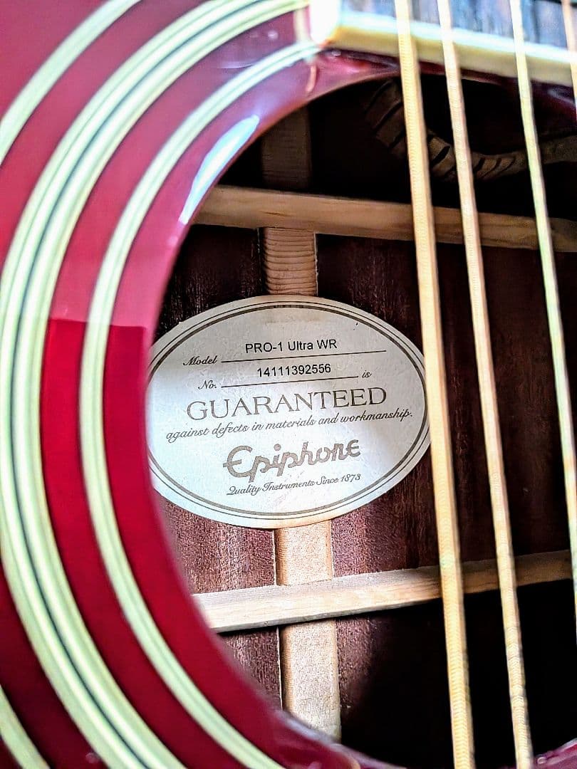 【美品】Epiphone エピフォンPRO-1 Ultra WR エレアコ