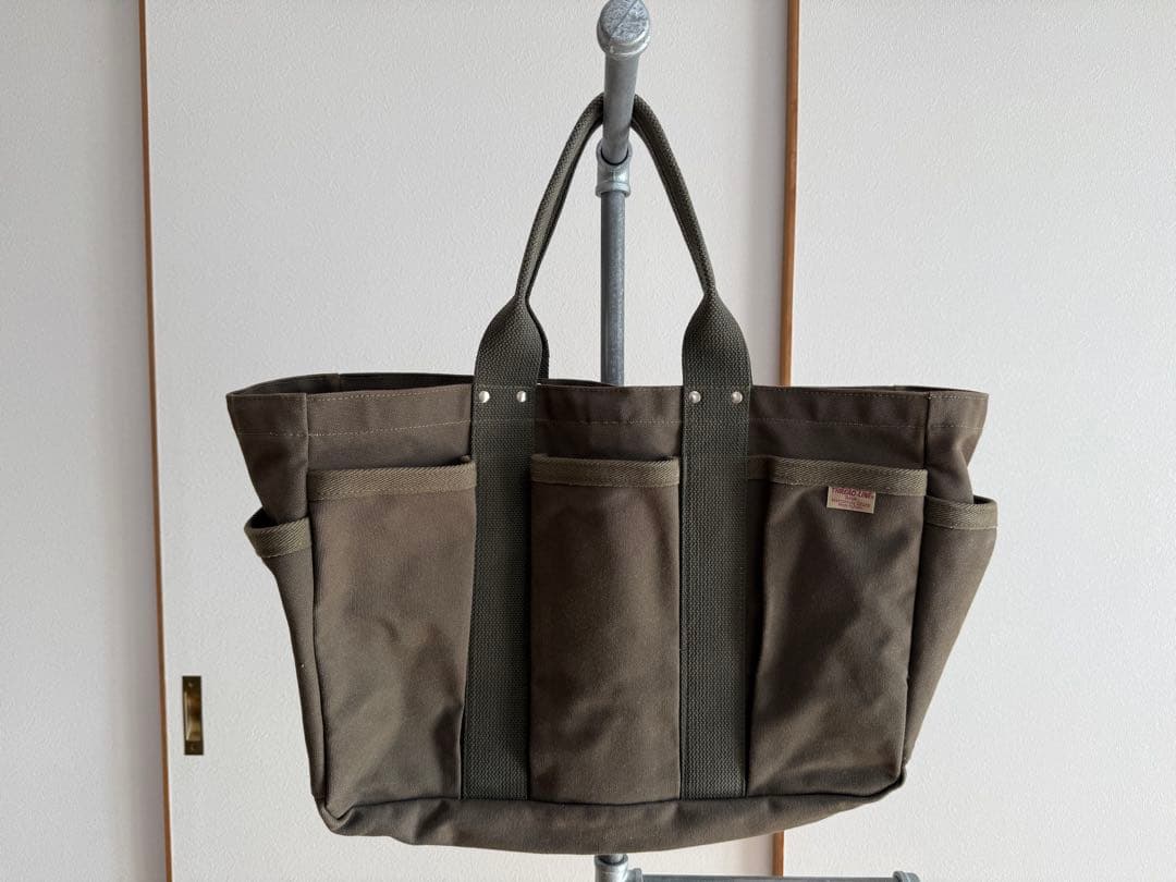 松野屋 スレッドライン ヘビーキャンバス帆布バッグアーミーグリーン L