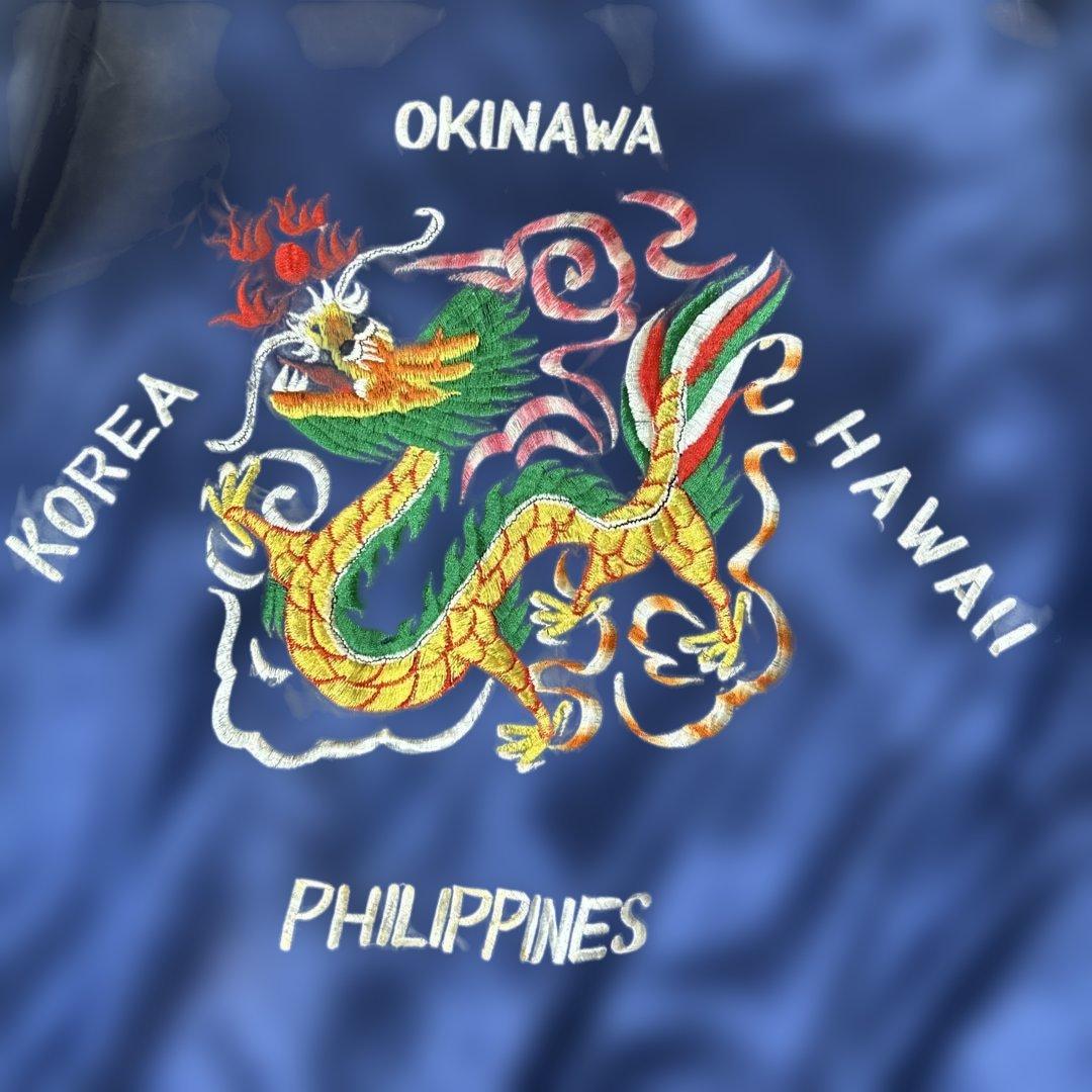 70’s サテン　スーベニア　ジャケット