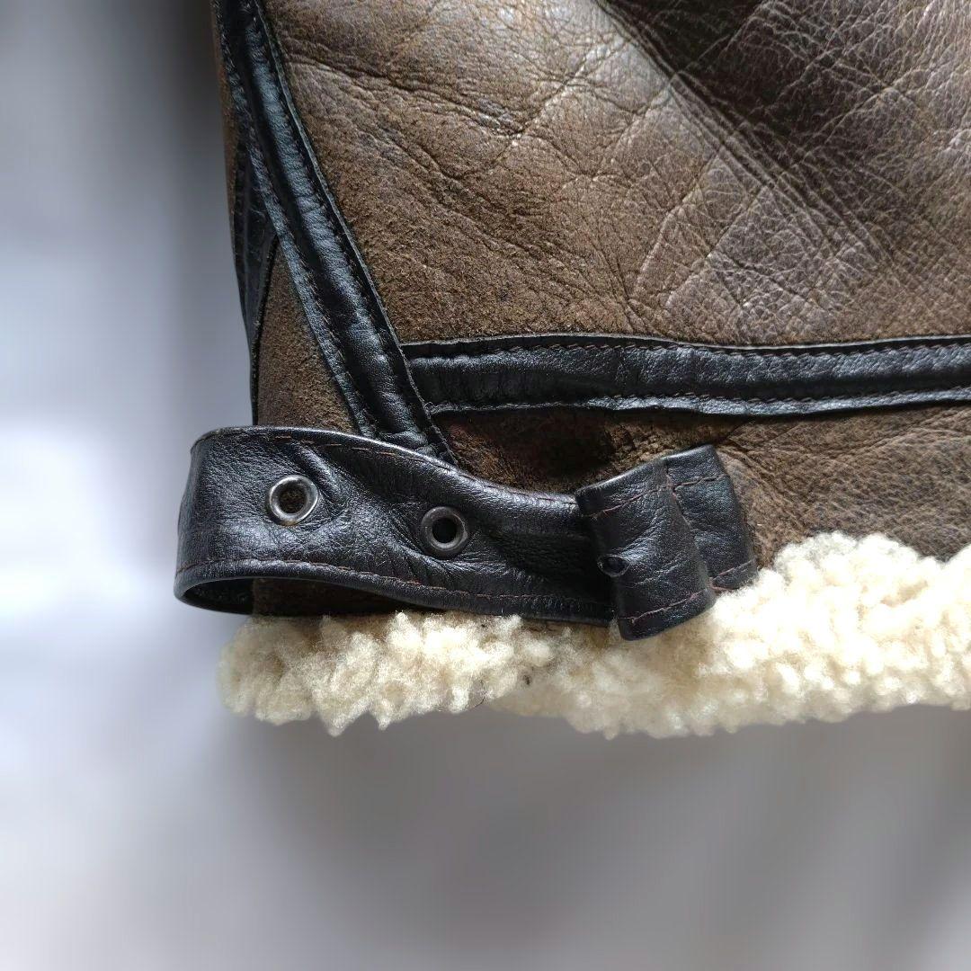 USA製✨Schott B-3ムートンフライトジャケット38レザー ブラウン